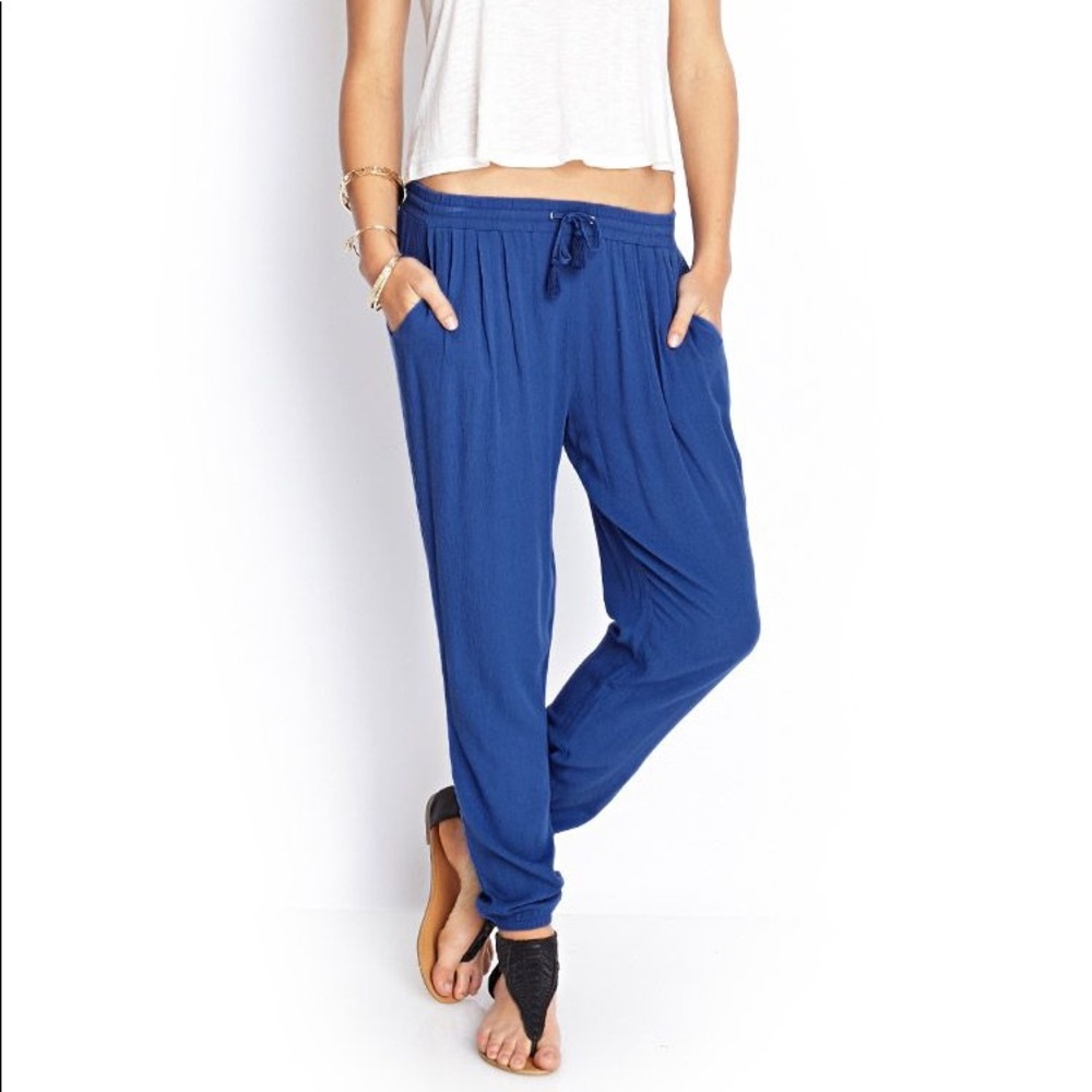 Forever 21 Drawstring Woven Joggers